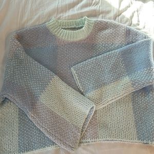 Jessica Simpson Cropped Knit Pastel Sweater- Size Medium NWT- Easter perfect!